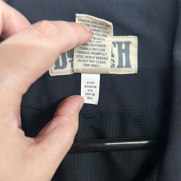 Duluth Trading Co Men's Black Zip Utility Vest M Pocketed Outdoor Minimalist - Picture 10 of 10